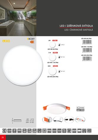 LED-NR-11W/IP66 LED panel kruh 12,5cm 11W 890lm 4000K IP66 5
