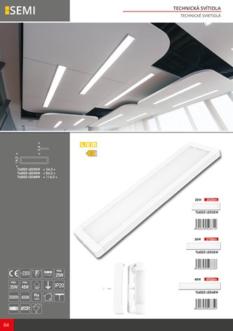 TL6022-LED35W LED svítidlo přisazené 35W 3700lm 4000K IP20 PC opál. kryt 3