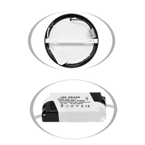 LED-CSL-CCT/18W/CR SMD kruh přisazený 22,5cm,18W,CCT,IP44,1550lm 3