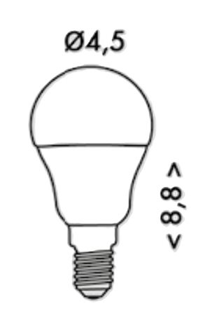 LED7W-G45/E14/4100 LED žárovka E14 7W 630lm 4100K 12xSMD2835 3