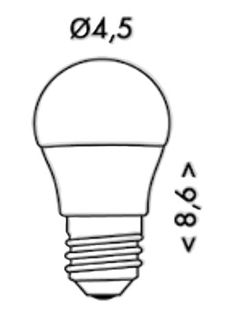 LED7W-G45/E27/4100 LED mini globe E27,7W,4100K, 630lm 4