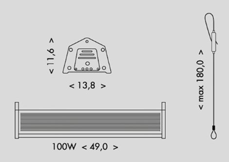 LB02-100W SMD refl.,100W,13500lm,5000K,IP65,černý 6