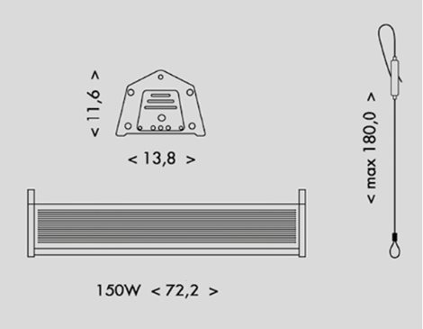 LB02-150W SMD refl.,150W,20250lm,5000K,IP65,černý 7