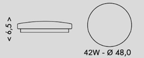 WCL19R-42W/LED LED svítidlo stropní kruh 48cm 42W 3300lm 4000K IP44 bílé 4