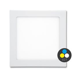 LED-WSQ-CCT/12W/BI Bílý vestavný LED panel RAFA 12W CCT hranatý 17x17cm IP44