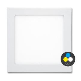 LED-WSQ-CCT/18W/BI Bílý vestavný LED panel RAFA 18W CCT hranatý 22x22cm IP44