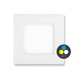 LED-WSQ-CCT/6W/BI Bílý vestavný LED panel RAFA 6W CCT hranatý 12x12cm IP44
