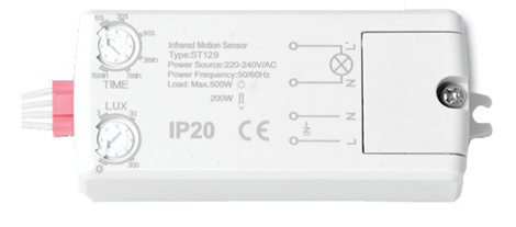 EST129-BI Senzor PIR 120st,800W,8m,bílý 3