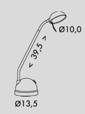 L460-LED/CR Lampa stol. LED,8W,630lm,4000K,černá 2