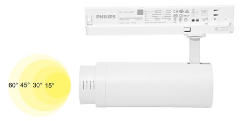 TR-TL-30W/BI/NA Svítidlo na lišt. syst. (3f)15-60st.,30W,4100K,bílá 2