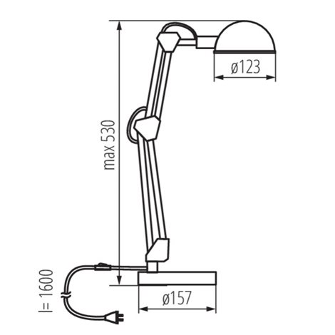 PIXA KT-40-B  Kancelářská stolní lampa 6
