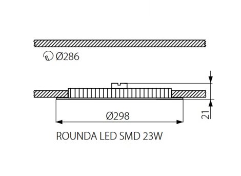 ROUNDA LED 23W-NW-SR   Vestavné svítidlo LED   3