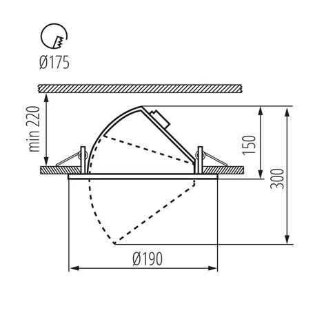 HIMA LED 23W-NW-W  Vestavné svítidlo LED 8