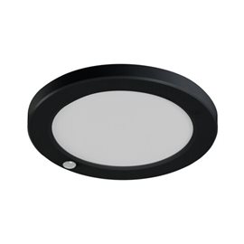 ERGA PIR LED svítidlo s čidlem 17W, max.1600lm, IP20, CCT 3000/4000/6500K, černá