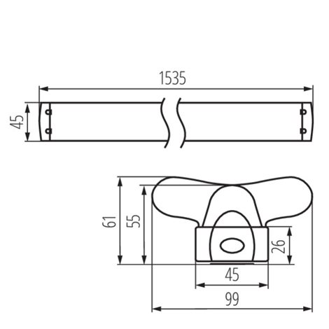 ALDO 4LED 2X150   Svítidlo pro T8 LED 5