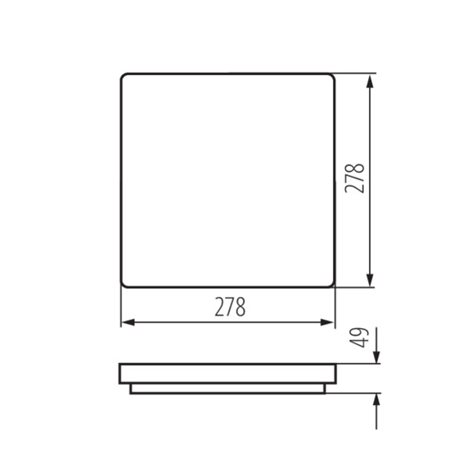 VARSO LED 18W-NW-L přisazené svítidlo 18W, 1700lm, 4000K, IP54, hranaté 5