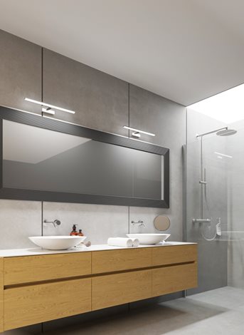 ASTEN nástěnné koupelnové svít. LED 8W, 660lm, 4000K, IP44, 40cm, chrom 7