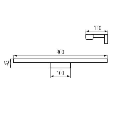 ASTEN nástěnné koupelnové svít. LED 15W, 1340lm, 4000K, IP44, 90cm, chrom 6