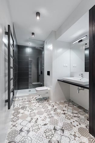 ASTEN nástěnné koupelnové svít. LED 8W, 590lm, 4000K, IP44, 40cm, černá 5