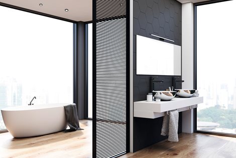 ASTEN nástěnné koupelnové svít. LED 15W, 1230lm, 4000K, IP44, 90cm, černá 5