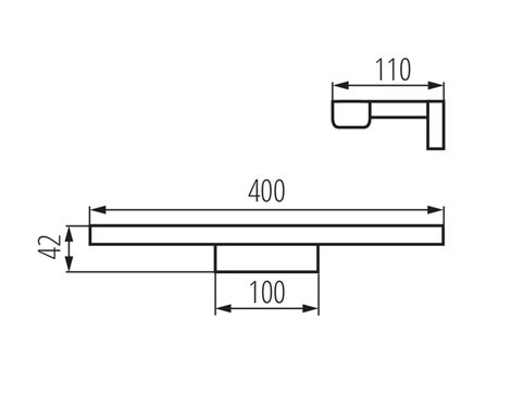 ASTEN nástěnné koupelnové svít. LED 8W, 690lm, 4000K, IP44, 40cm, bílá 6