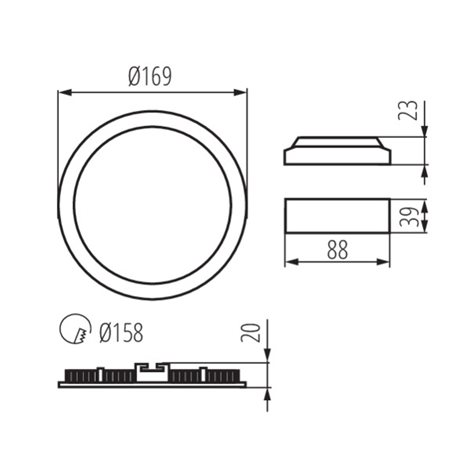 ROUNDA V2LED12W-WW-W   Vestavné svítidlo LED (starý kód  25837) 4