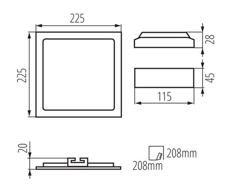 KATRO V2LED 18W-NW-W   Vestavné svítidlo LED (nahrazuje kód 25819) 8