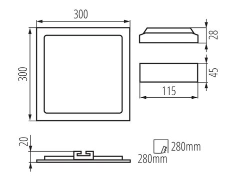 KATRO V2LED 24W-NW-W Vestavné svítidlo LED (nahrazuje kód 25823) 8