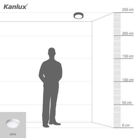 CARSA V2LED 18W-NW-W   Přisazené svítidlo LED (nahrazuje kód 25855) 9