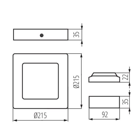 KANTI V2LED 18W-NW-W Přisazené svítidlo LED (nahrazuje kód 25851) 3