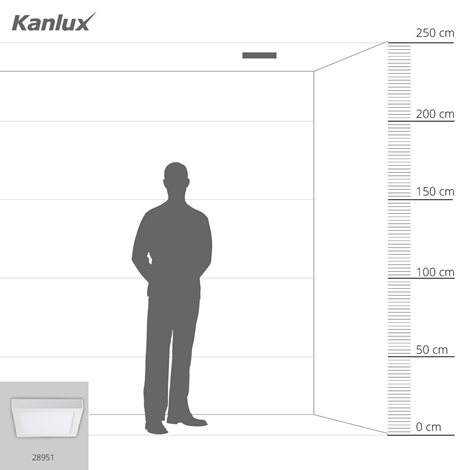 KANTI V2LED 18W-NW-W Přisazené svítidlo LED (nahrazuje kód 25851) 7