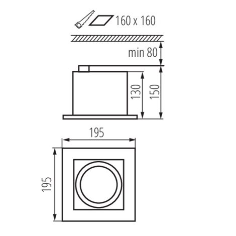 MATEO ES DLP-150-B Svítidlo typu downlight MATEO ES max 25W IP20 7