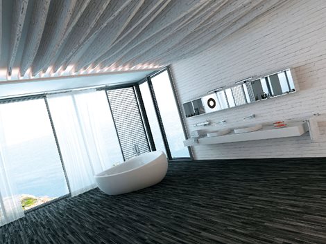 ASTIM nástěnné LED 8W, 590lm, 4000K, IP44, š400mm, černá 3