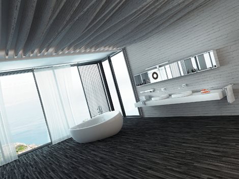 ASTIM nástěnné LED 12W, 1070lm, 4000K, IP44, š600mm, bílá 3