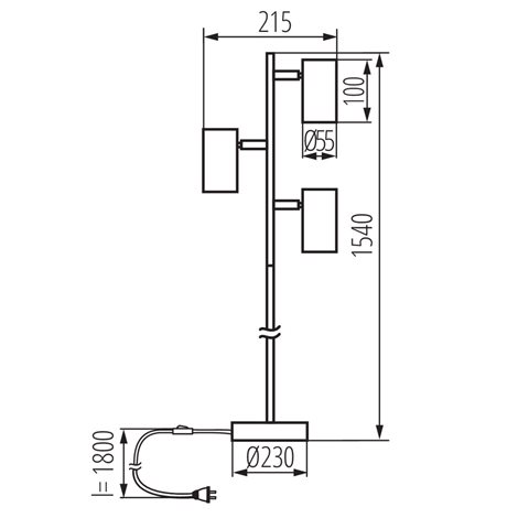 EVALO FL 3xGU10 B-SR Podlahová lampička 6