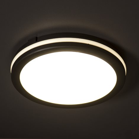 BENO ECO stropní LED 20W, 1600lm(NW), CCT 3000/4000/6500K, IP65, černá 11