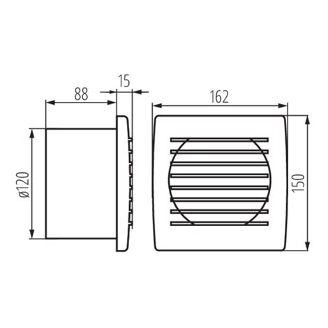 CYKLON EOL120T - Ventilátor s časovým vypínačem 4