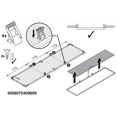 Osram PL RECESSED MOUNT CLIPS VAL 4X 4