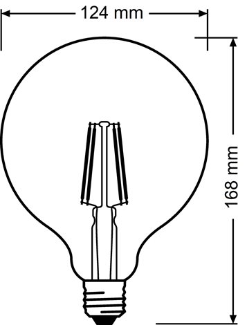 OSRAM 1906 LED GLOBE 7,5W/825 230V FILGD E27 FS1 5