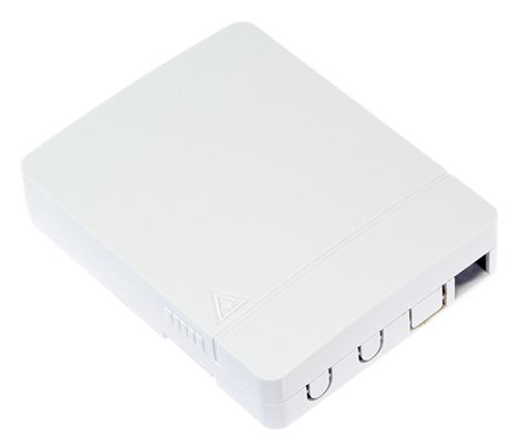ZASOPT2SC2-F Optická FTTh zásuvka, 2 x SC/APC simplex, výklopná kazeta, 105x82x23 mm