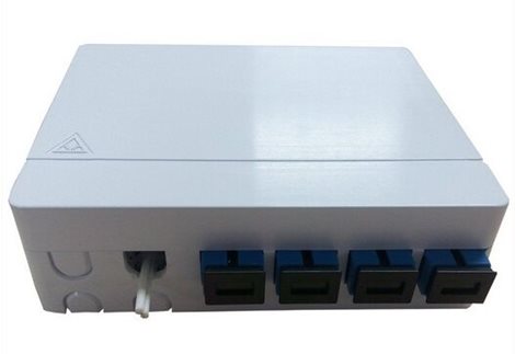 ZASOPT4SC4-B Optická FTTh zásuvka,4x SC simplex , výklopná kazeta, 100x70x30mm