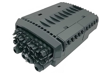 SP-OPT-48-I4 Optická průchozí spojka, IP67, výklopné kazety pro 48 svárů, 24xSC, 26+2 vstupních port