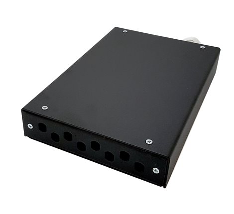 VONAS8STC Optický box nástěnný, neosazený pro 8 x ST adaptérů, hliníkový, černý