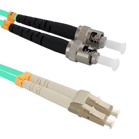 PO5DLCST1OM3 Patch cord LC/UPC-ST/PC Duplex 50/125 1m, OM3