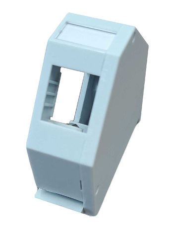 WO-M-1-DIN-GY WIREX Držák pro 1x keystone na DIN lištu, šedý