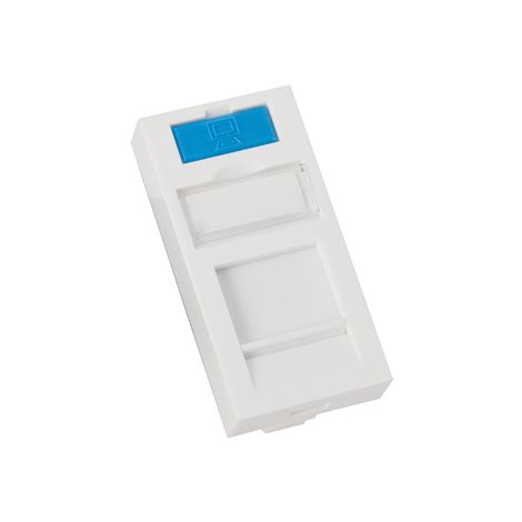 WO-M-1-22-FL-WH WIREX Zásuvkový modul 22,5x45mm se záclonkou pro 1 keystone přímý