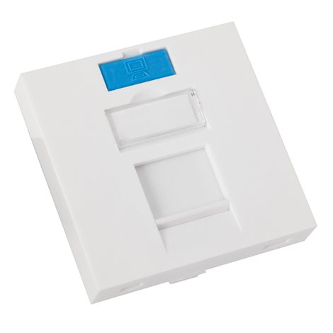 WO-M-1-45-FL-WH WIREX Zásuvkový modul 45x45mm se záclonkou pro 1 keystone přímý
