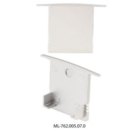 ML-762.005.07.0 Koncovka bez otvoru pro AD, stříbrná barva, 1ks