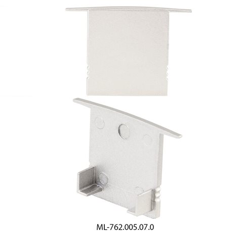 ML-762.005.07.0 Koncovka bez otvoru pro AD, stříbrná barva, 1ks