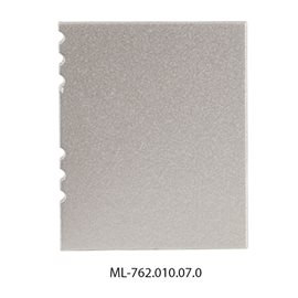 ML-762.010.07.0 Koncovka bez otvoru pro NV, stříbrná barva, 1 ks